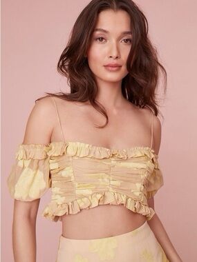Love Shack Fancy Emalin Cropped Top